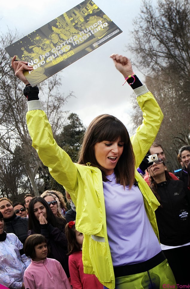 Cristina Mitre en una de las quedadas de Mujeres que corren